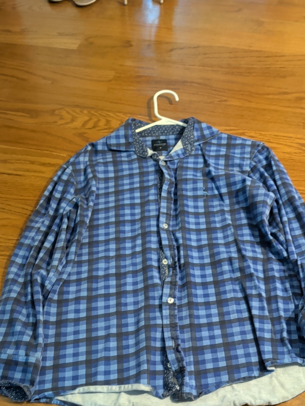 Tailorbyrd Blue Plaid Button-Down Shirt